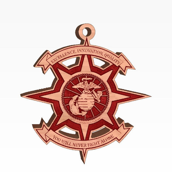 2nd MLG Wooden Ornament