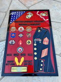 Dress Blues 3ft Outlined Epoxy Plaque