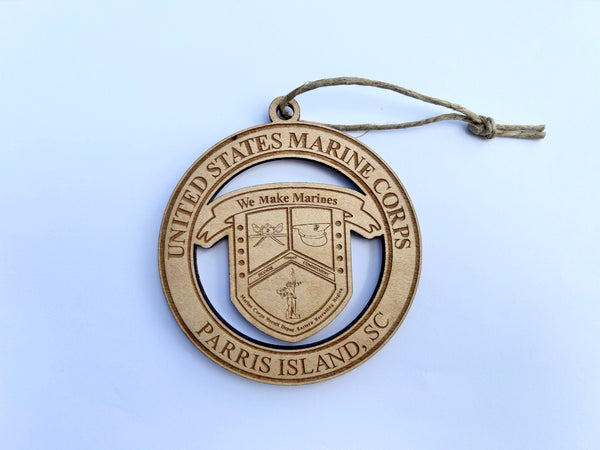 Parris Island Wooden Ornament