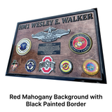 Stained Outlined Epoxy Plaque