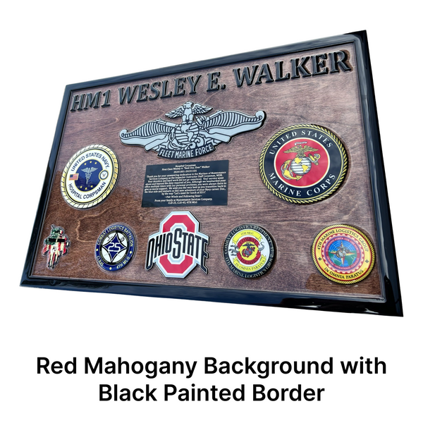 Stained Outlined Epoxy Plaque