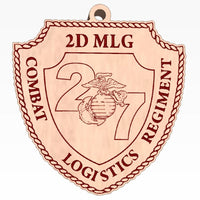 Combat Logistics Regiment 27 Wooden Ornament