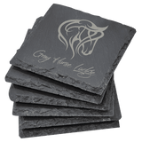 Slate Coasters Set of 4 (ONLY Unit Logo's I already Vectored)