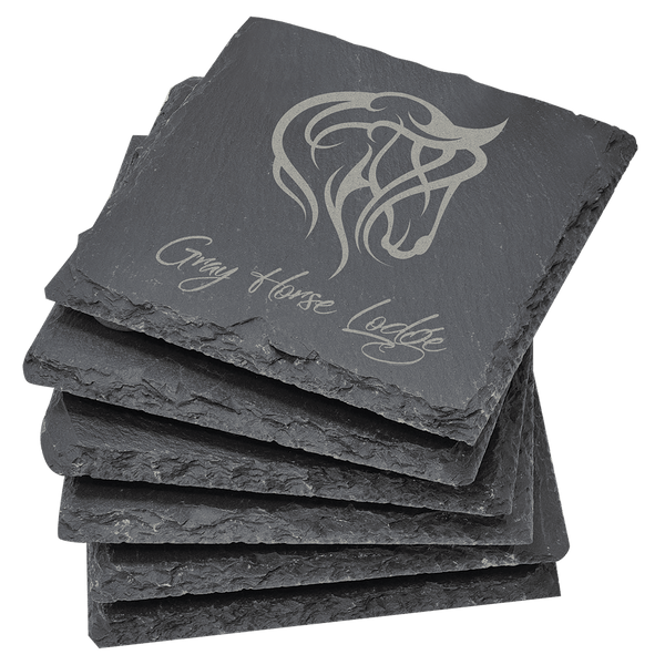 Slate Coasters Set of 4 (ONLY Unit Logo's I already Vectored)