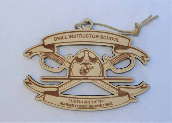 Parris Island Drill Instructor School, Wooden Ornament