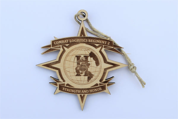Camp Lejune NC, CLR 2, Wooden Ornament