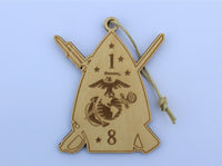 1/8 Logo, Wooden Ornament