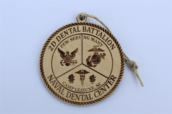Camp Lejune 2D Dental Battalion, Wooden Ornament