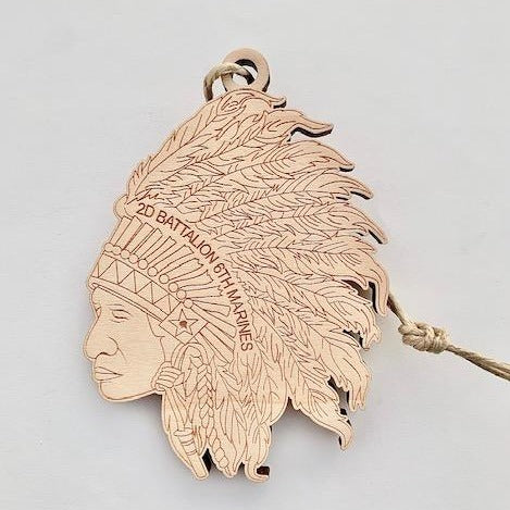 2nd Battalion 6th Marines Wooden Ornament