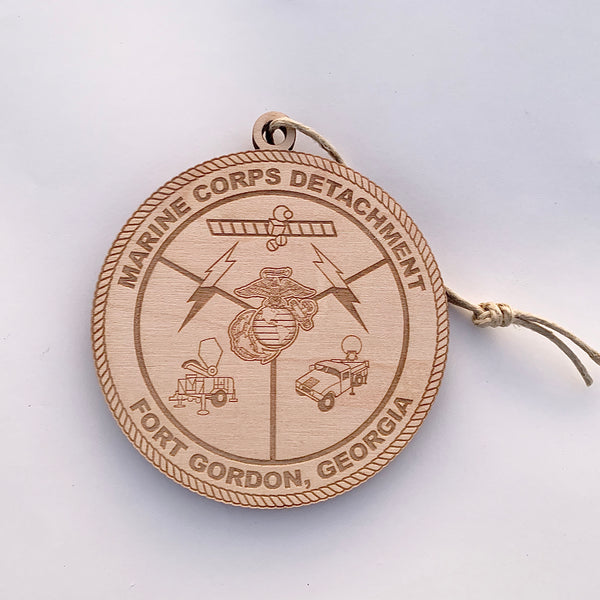 Marine Corp Detachment, Fort Gordon  Wooden Ornament